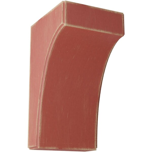 Ekena Millwork 5 1/4"W x 6"D x 10"H Clarksville Wood Vintage Decor Bracket, Salvage Red BKTWD05X06X10CVRD - main